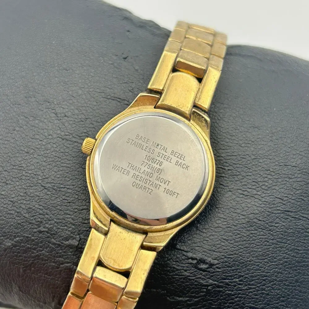 Anne Klein Gold Tone Stainless Steel Women’s Watch Working New Battery - Picture 3 of 7